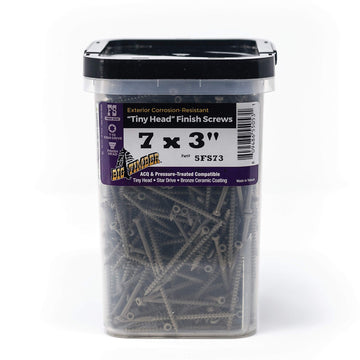 Big Timber 5FS73#7 by 3-inch T-10-drive bit Tiny Finish Head Screws-Exterior,(595 per Box)
